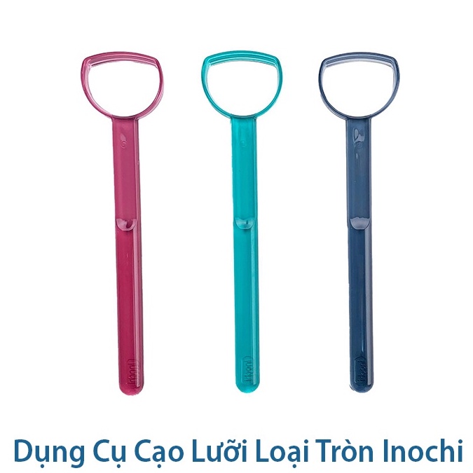 Combo 3 cạo lưỡi nhựa dụng cụ nạo lưỡi bàn chải vệ sinh lưỡi cao cấp INOCHI
