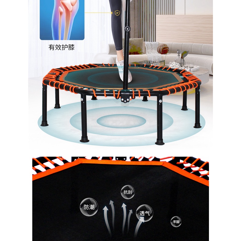 Sàn nhún bạc nhún thảm nhún thể thao Trampoline Reefit có tay vịn chữ T dùng cho phòng Gym RF-51002