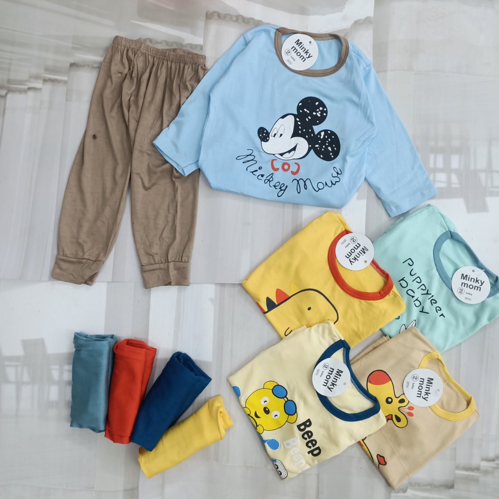 [A32 - Nhiều mẫu, Siêu Mềm] Bộ Dài Tay Thun Lạnh Hoạt Hình Cho Bé Trai Gái Loại Đẹp