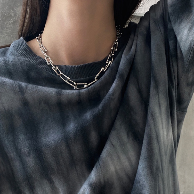 Vòng cổ sợi xích phong cách Harajuku hiphop đơn giản