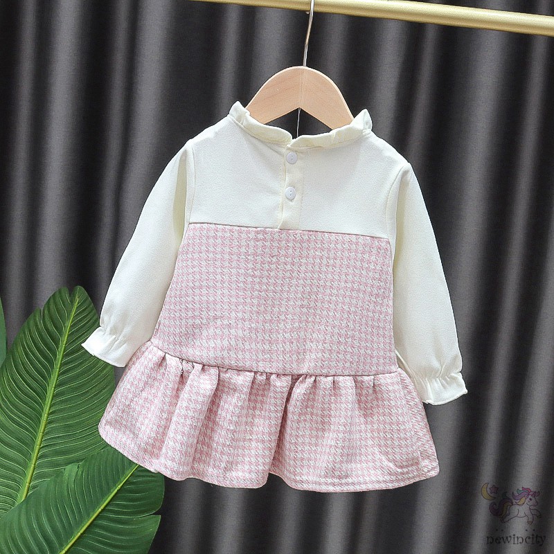 Đầm Công Chúa Phối Ren Thắt Nơ Phong Cách Hàn Quốc Cho Bé Gái