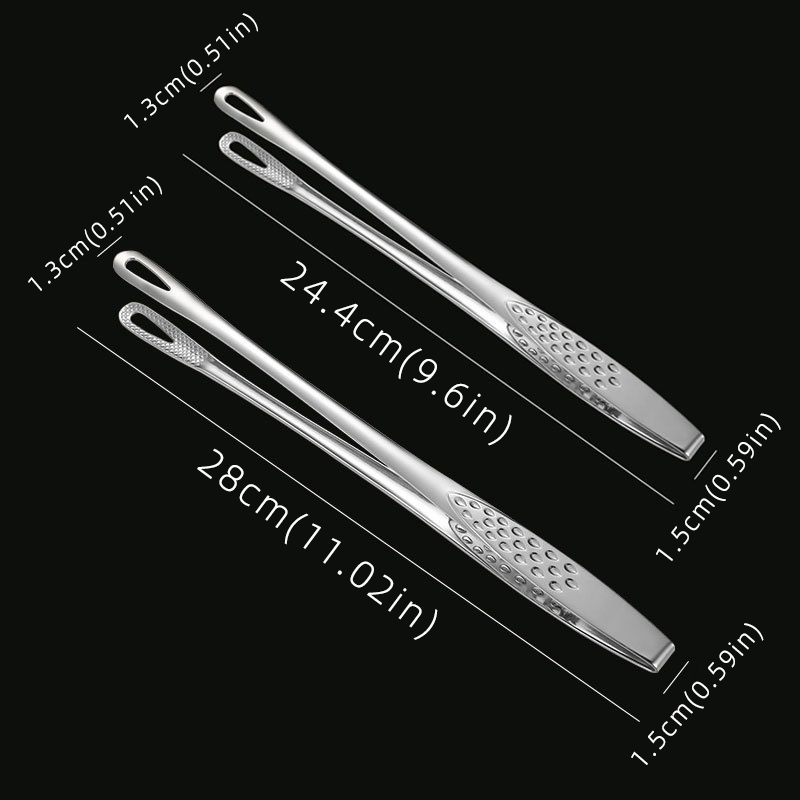 Kẹp Gắp Thức Ăn Chống Trượt Bằng Thép Không Gỉ 304