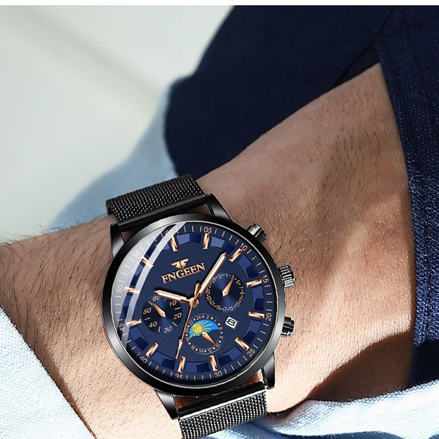 Đồng hồ nam chính hãng, Đồng hồ nam FNGEEN dây thép cao cấp không gỉ chính hãng 5123 - Aka Mart | BigBuy360 - bigbuy360.vn