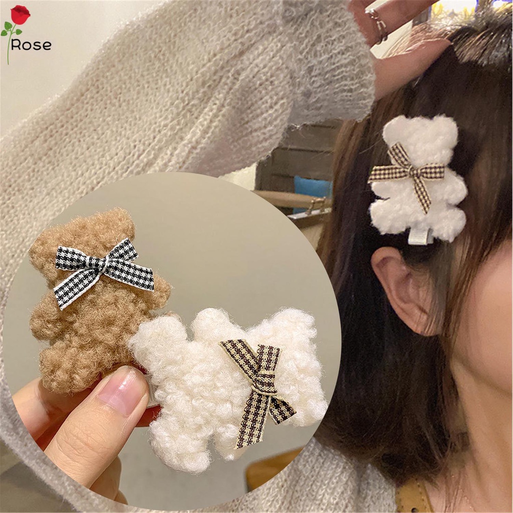 Kẹp tóc gấu nơ nhiều màu thời trang xinh xắn cho nữ