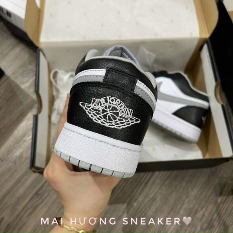 Giày jordan xám đen  ❤free ship❤  giày jordan 1 cổ thấp  ,  thể thao nam nữ sneaker jd 11 full box