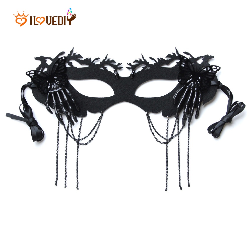 Mặt Nạ Che Phủ Toàn Diện Họa Tiết Mặt Trăng Cho Dịp Halloween/Valentine