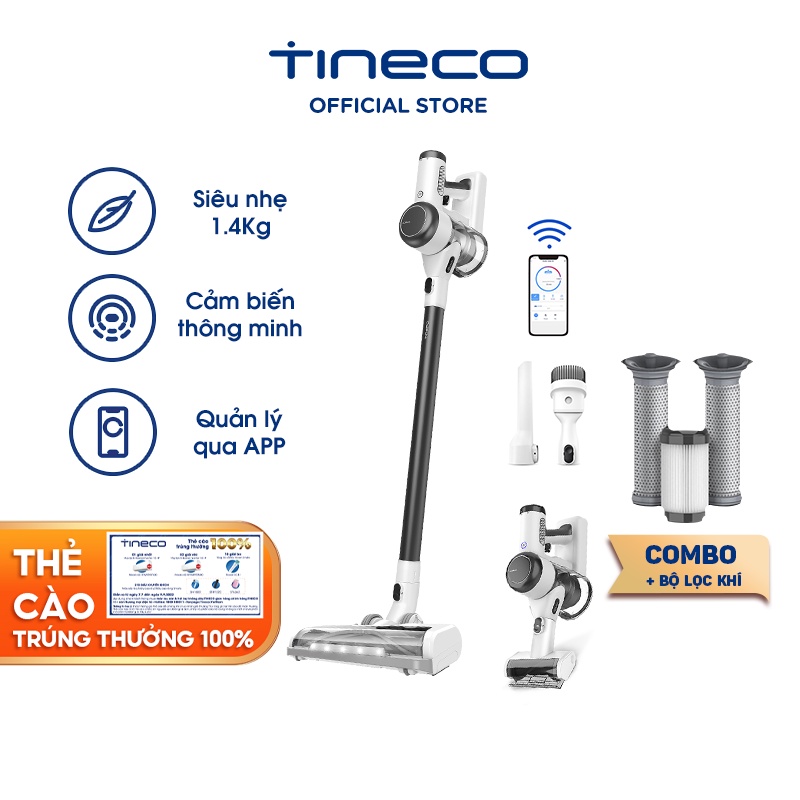 Combo máy hút bụi thông minh Tineco Pure One X + Bộ lọc khí