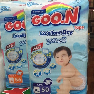 Tã dán/quần Goon slim M66/L56/XL50/XXl34
