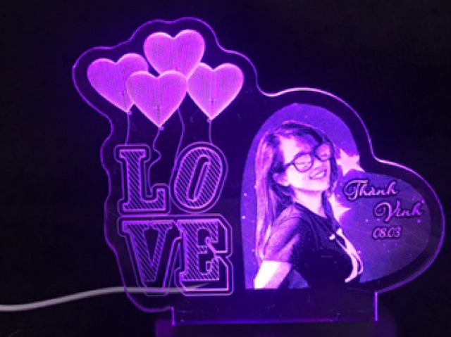 Đèn Led 3D ~quà tặng miễn phí khắc tên hình ảnh theo yêu cầu