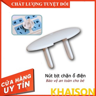 [Set 2 chiếc] Nút bịt chặn ổ điện an toàn cho bé, chụp ổ điện gia đình loại 2 chân và 3 chân