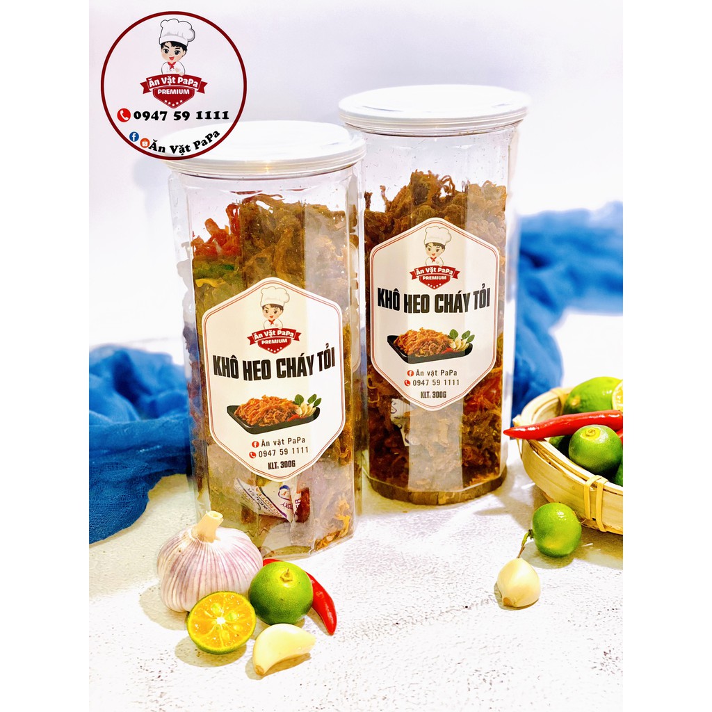 Khô heo cháy bơ tỏi PaPa 300gr cay vừa, đồ ăn vặt Hà Nội | BigBuy360 - bigbuy360.vn