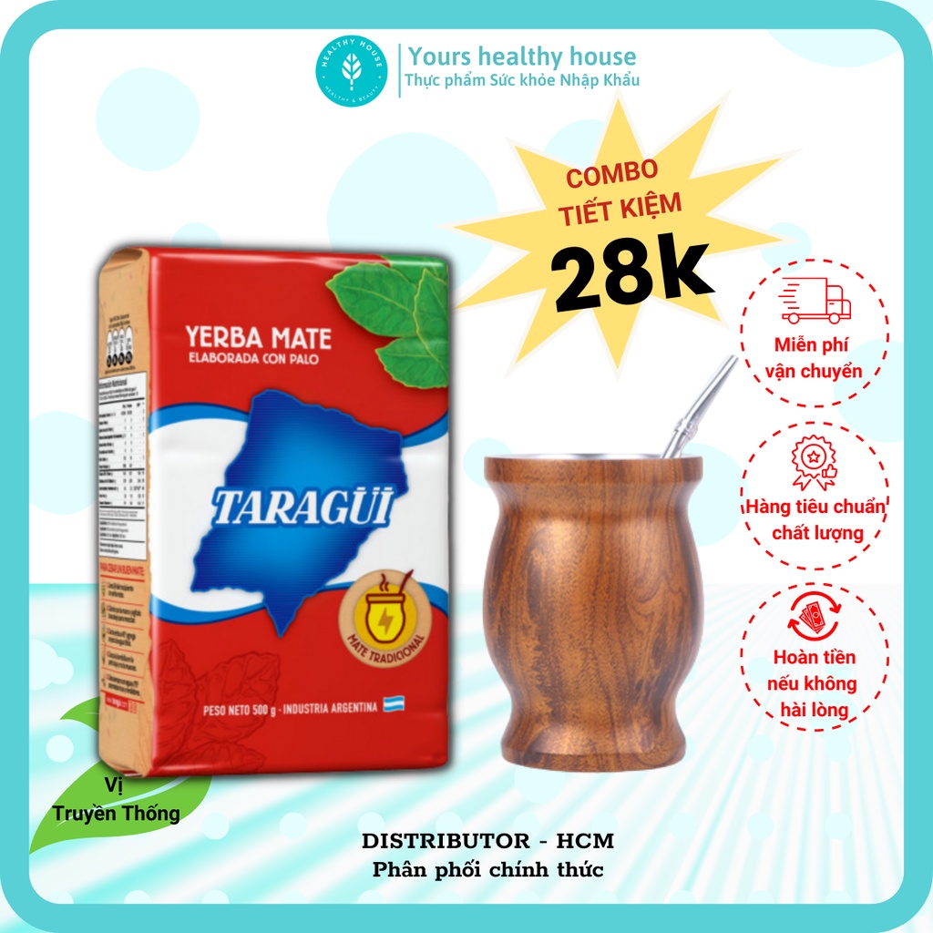 [HCM Yerba Tea] Combo Trà Vị Truyền Thống + Cốc Yerba Mate nhập Argentina (Eatclean, giảm cân, Gymer, Detox, giải nhiệt)