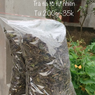 Combo 2 trà tía tô, 2kg vải thiều Thanh Hà và 2 xà bông sinh dược