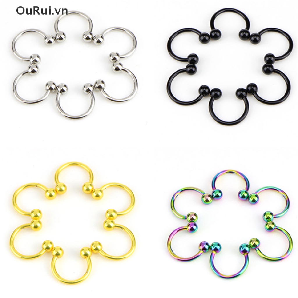 10 Khuyên Mũi / Môi Hình Ngựa Bằng Thép Không Gỉ