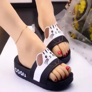 Dép Đi Trong Nhà Đế Mềm Chống Trượt Tth156 Họa Tiết Hoạt Hình Dễ Thương Cho Nữ