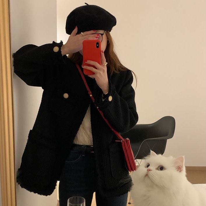 Áo Khoác Len cardigan Cổ Tròn Màu Trơn Phong Cách Hàn Quốc Thời Trang 2022