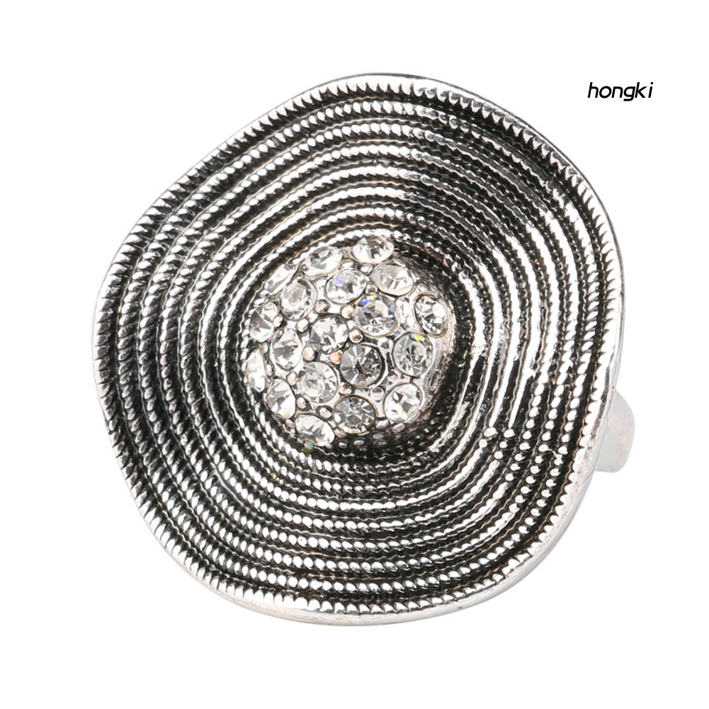 Nhẫn Hợp Kim Đính Đá Lấp Lánh Phong Cách Boho Cổ Điển Cho Nữ