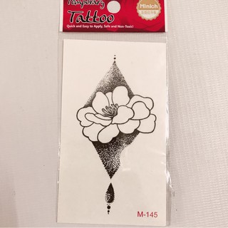 Hình xăm dán hoa trắng đen 10x6cm- mua 5 tặng 1 mini xinh