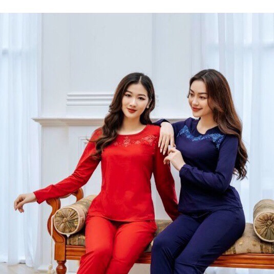 [CHÍNH HÃNG] Bộ đồ trung niên thu đông quần dài áo dài tay cotton cao cấp Winny đẹp - Set đồ ngủ mặc nhà ấm | BigBuy360 - bigbuy360.vn