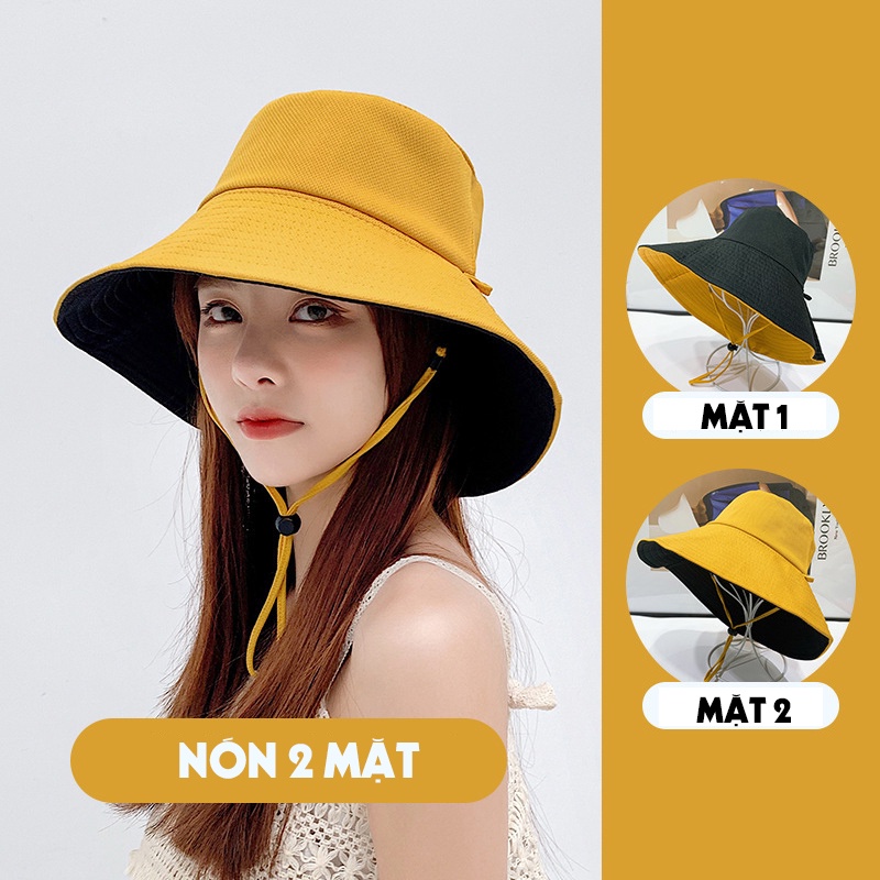 Nón Vải 2 Mặt Vành Rộng Thời Trang Chống Nắng L654 - LoanTay