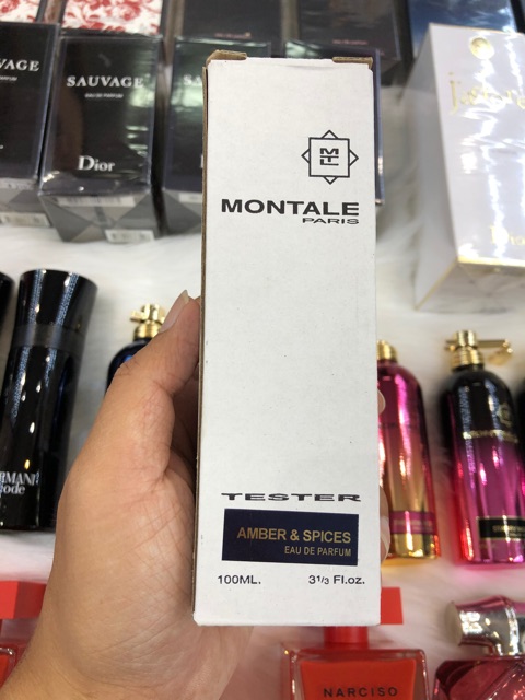 Nước Hoa Nam TESTER Montale Amber & Spices 100ml . Chính Hãng 2020