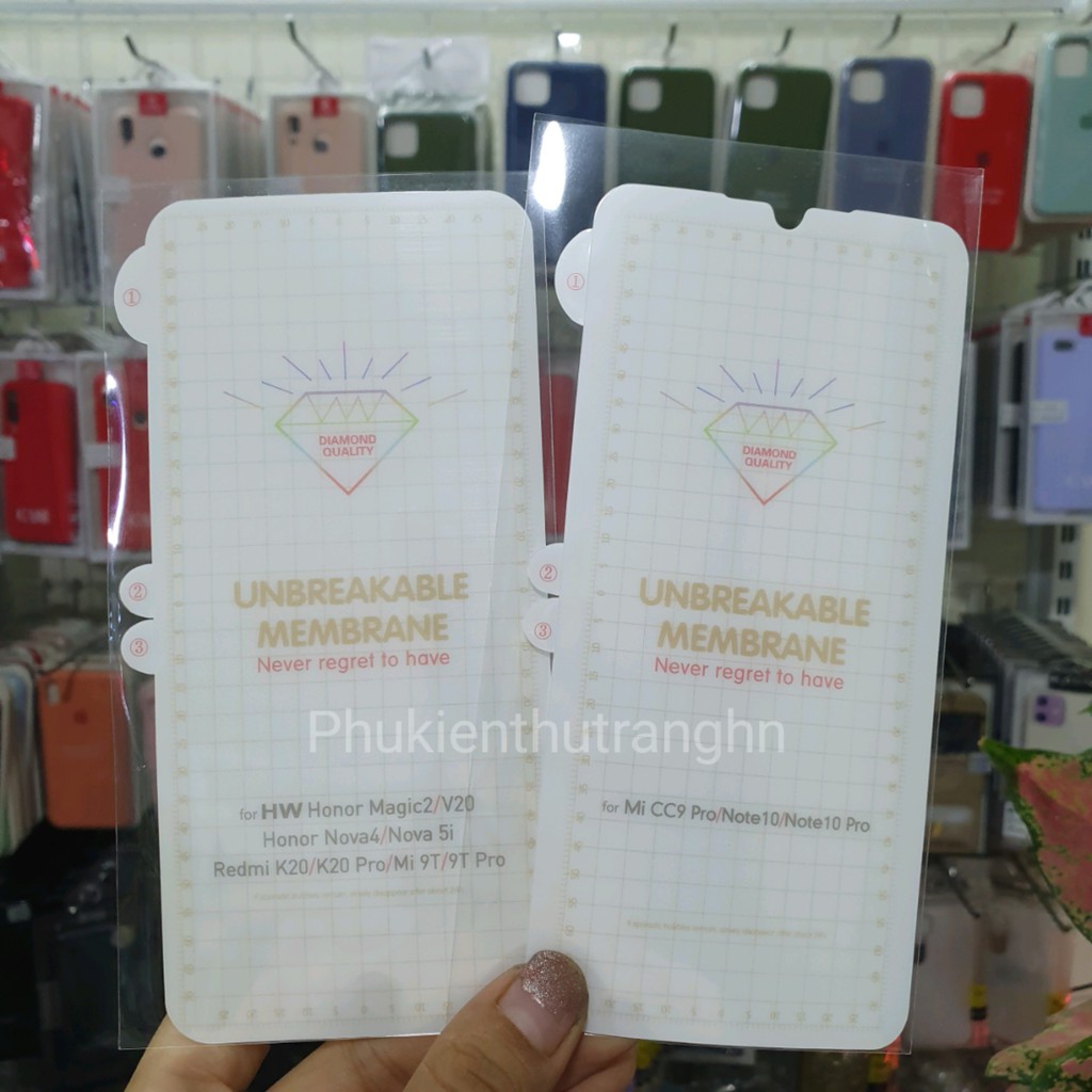 Dán PPF Xiaomi Mi CC9 Pro/ Mi Note 10/ Mi Note 10 Pro/ K20/ K20 Pro/ Mi 9T/ Mi 9T Pro mặt trước trong suốt ánh cầu vồng