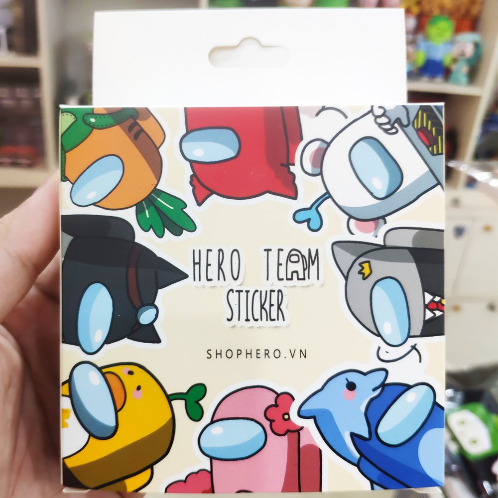 Sticker Among us nhân vật hero team