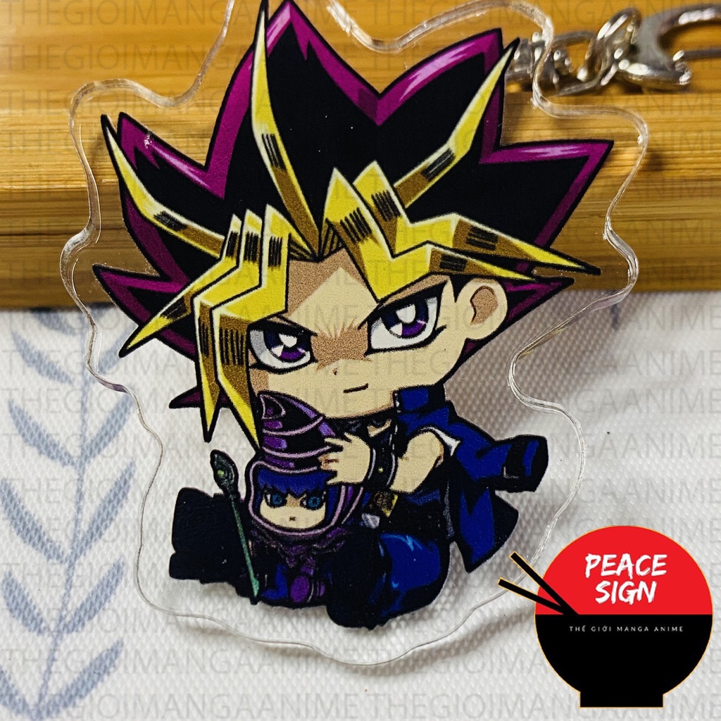 ( Mica trong acrylic ) Móc khóa in hình VUA TRÒ CHƠI YU-GI-OH! anime chibi yugioh dễ thương