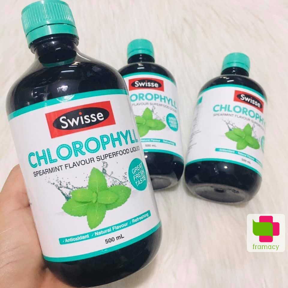 Nước diệp lục Swisse Chlorophyll, Úc  thanh lọc và giải độc cơ thể cho người lớn trên 18 tuổi