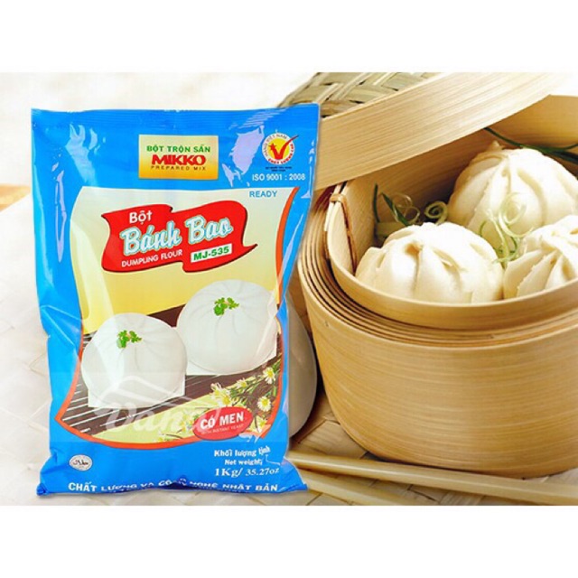 BỘT BÁNH BAO MIKO TRỘN SẴN TẶNG KÈM 25 giấy lót bánh bao