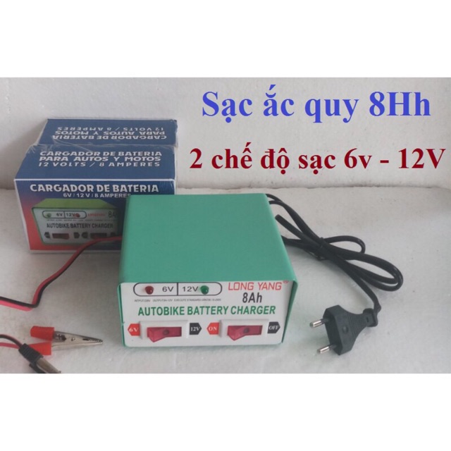 Bộ bình sạc ác quy 2 chế độ 6v-12v cho xe oto, xe máy..