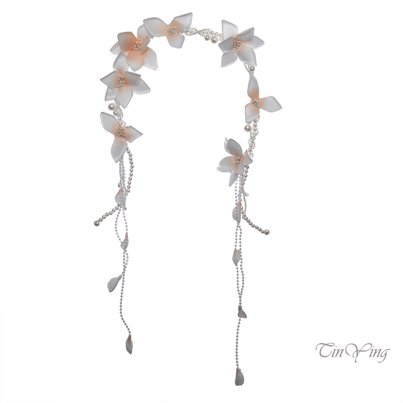 GETNOIVAS Phụ Kiện Dây Ngọc Trai Làm Băng Đô Cài Tóc Thời Trang Cho Nữ