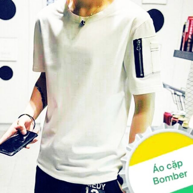 Áo thun tay khóa zip