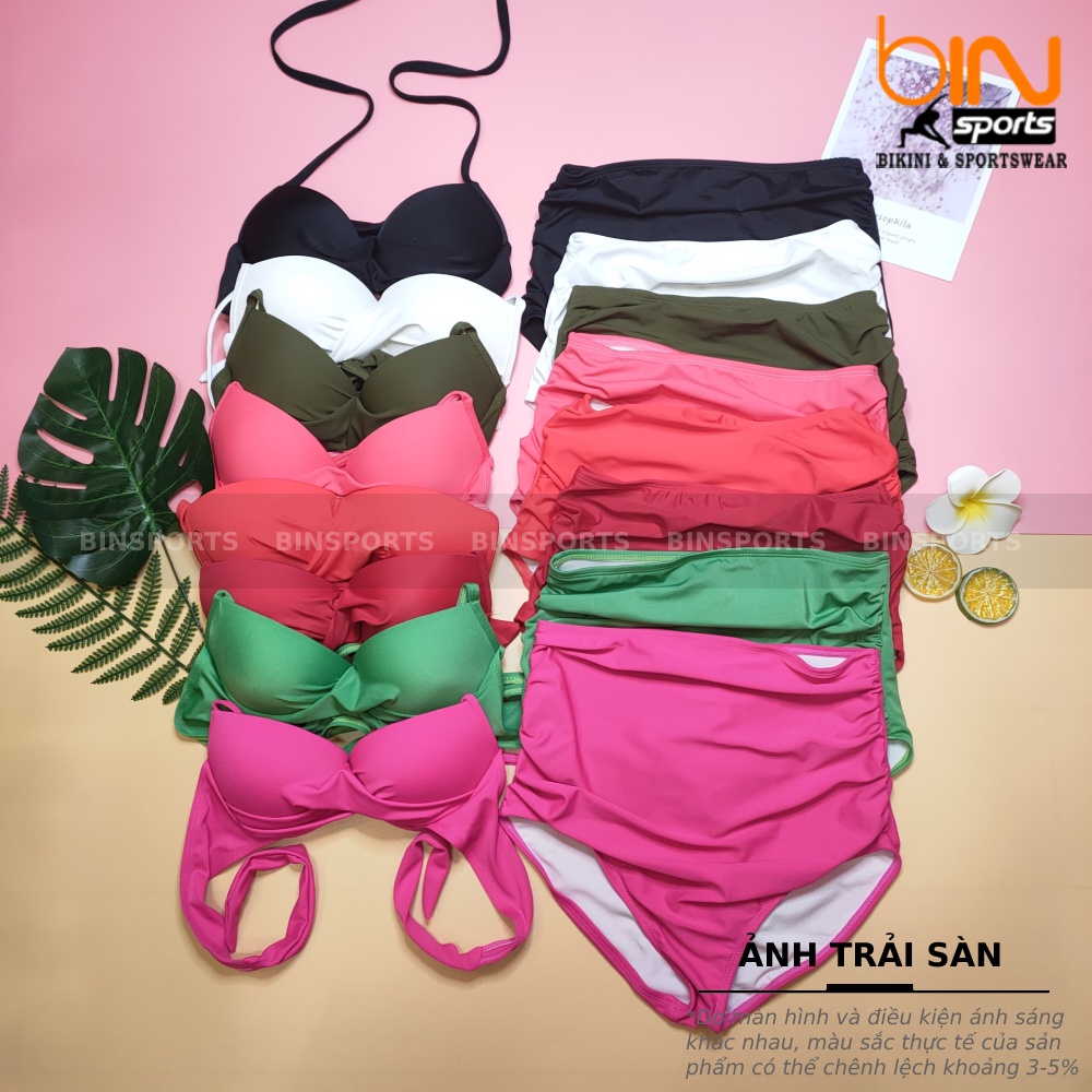 Bikini Nữ Hai Mảnh Cạp Cao Nhiều Màu Bin Sports BHV018