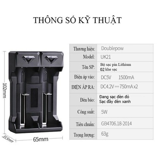 Bộ Pin sạc 18650 và 5500mWh