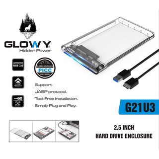 Box ổ cứng Gloway USB 3.0 G21U3 / G22U3 ( trong suốt và màu đen) - Sản phẩm chính hãng !!!