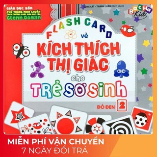 Thẻ Đỏ Đen Kích thích Thị giác Cho Trẻ Sơ Sinh 21x21cm (60 thẻ) - Flashcard Glenn doman cho bé 0-6 tháng TH12
