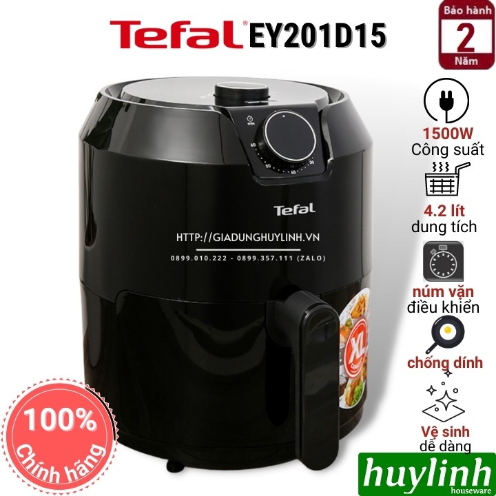 [Mã ELHAMS5 giảm 6% đơn 300K] Nồi chiên không dầu Tefal EY201815 - 4.2 lít - 1500W