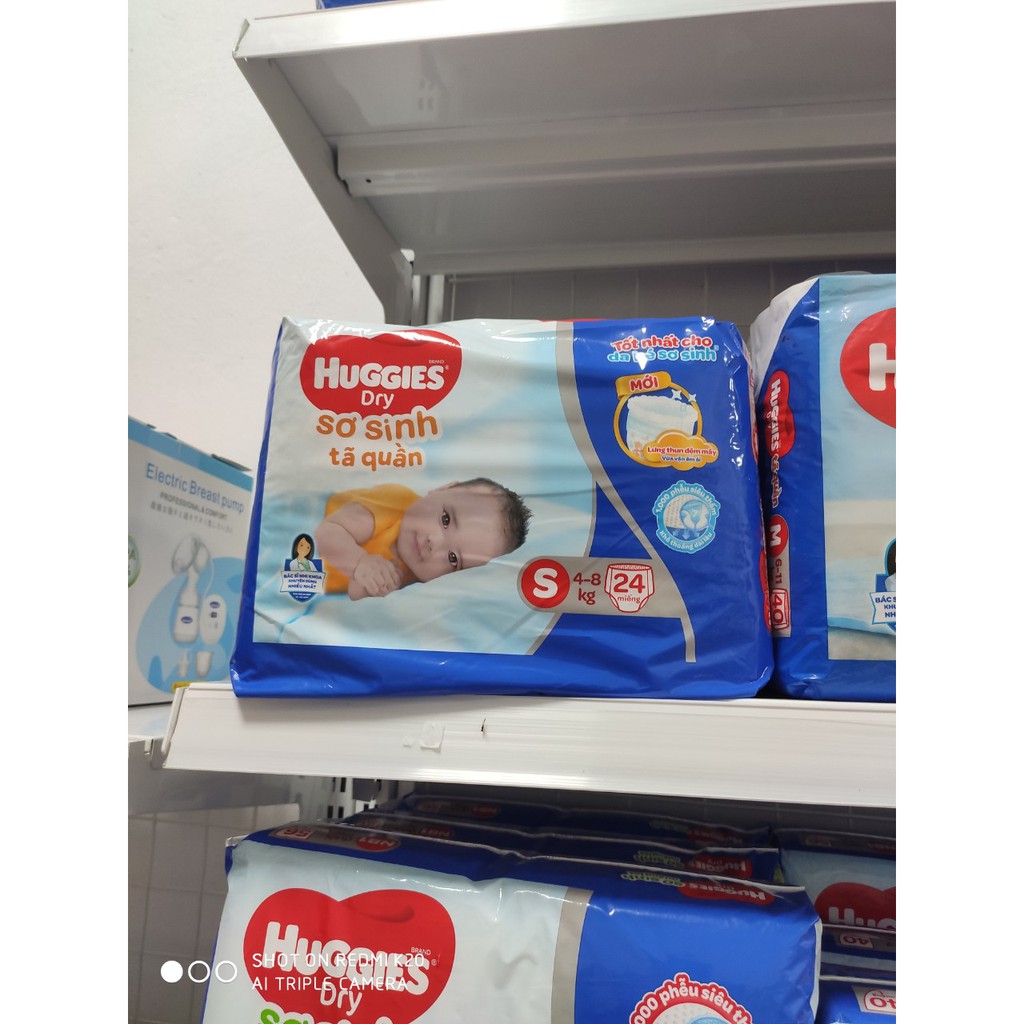 (Cộng 8 miếng) Bỉm/tã quần dán Huggies chính hãng đủ size NB56/S24/M78/L68/XL62/XXL56