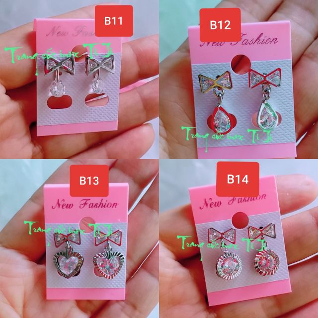 Bông tai inox nữ không đen, không gỉ sét, không dị ứng