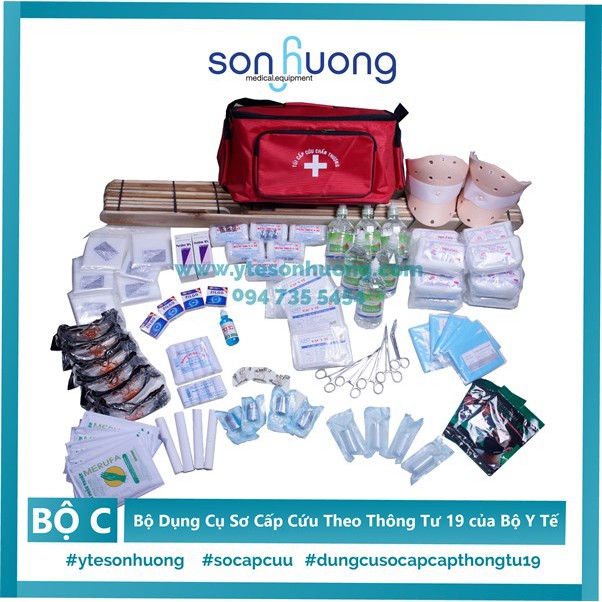 Túi cứu thương -Túi y tế - Túi sơ cấp cứu theo Thông Tư 19 loại C