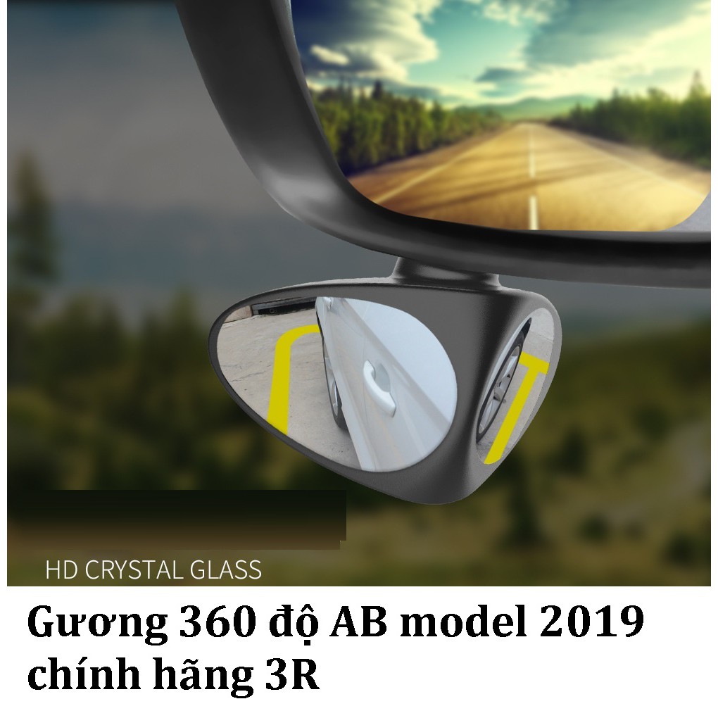 Gương kép 360 độ AB CHÍNH HÃNG 3R model 2019 mở rộng thị trường tối đa