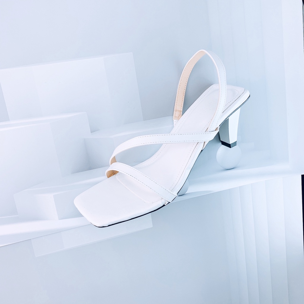 Sandal guốc cao gót nữ gót nhọn quai chéo cao 7cm ( hàng đẹp ) - C22