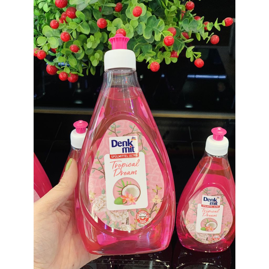 Nước rửa chén bát DENKMIT 500ml hàng Đức an toàn cho da tay