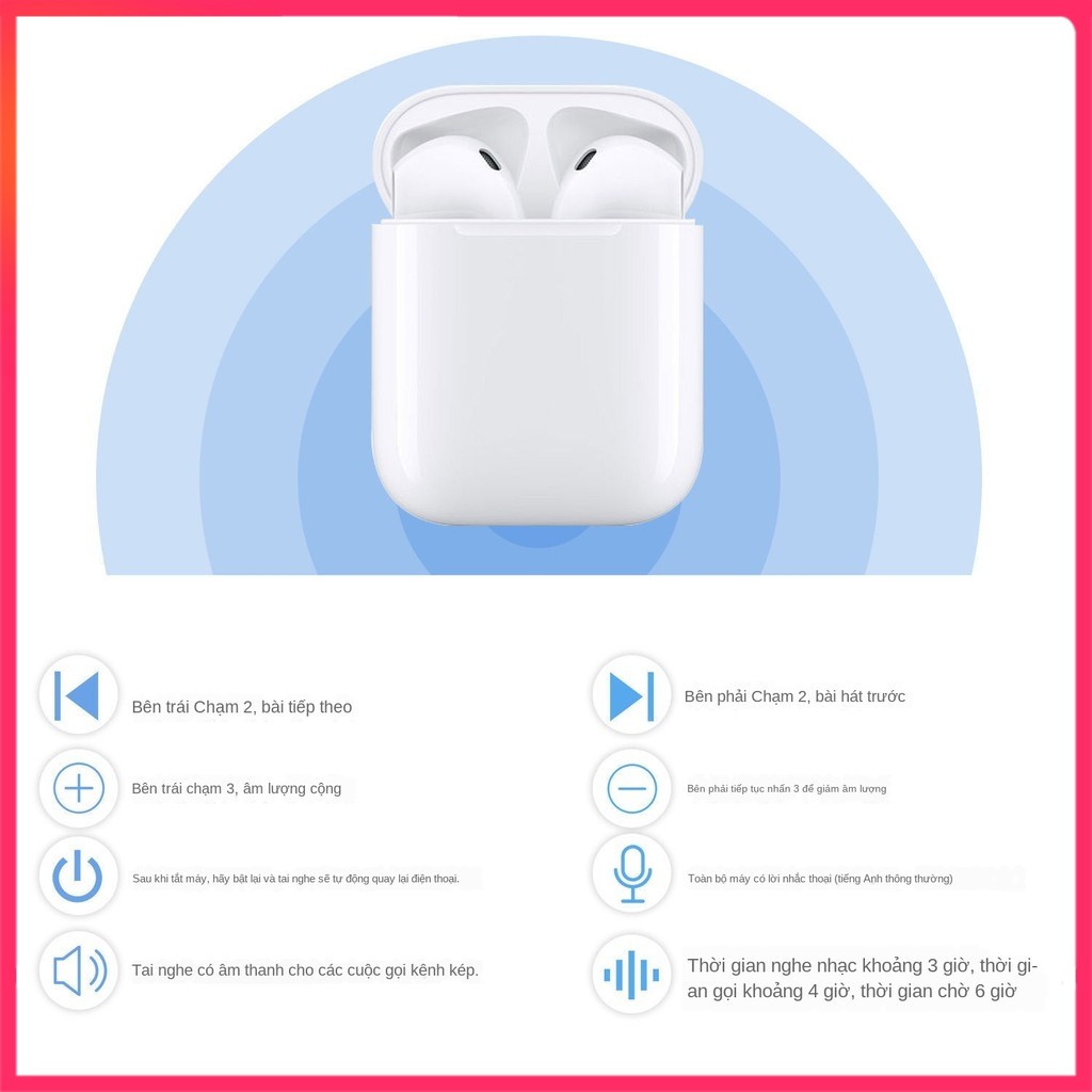 Tai nghe Bluetooth không dây cảm ứng i12 tws - Mee store 247