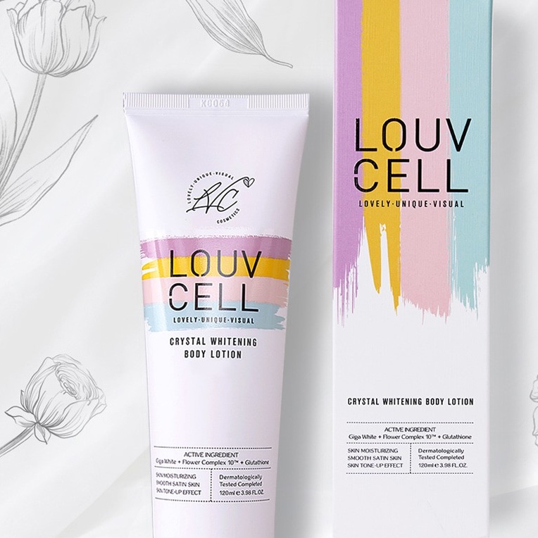 Kem Dưỡng Ẩm Làm Trắng Da Body Louv Cell Crystal Whitening Body Lotion 120ml và 250ml