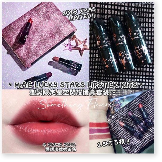 [Mã chiết khấu giảm giá mỹ phẩm chính hãng] Set 3 Cây Son Mac Mini Lucky Star Lipstick