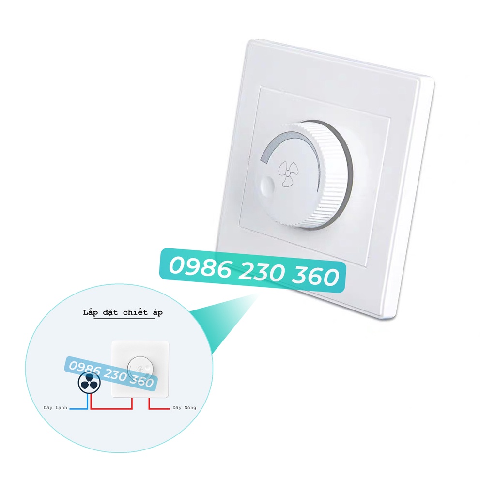 Chiết Áp | Điều Tốc Quạt Gió / Tinh Chỉnh Sức Gió - Lưu Lượng Gió / Sử Dụng Cho Các Loại Quạt Thông Gió, Hút Mùi