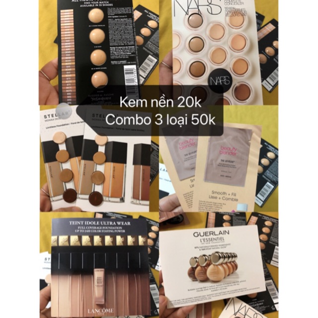 (Samples) Mẫu thử kem nền Nars, YSL, Lancome... | WebRaoVat - webraovat.net.vn