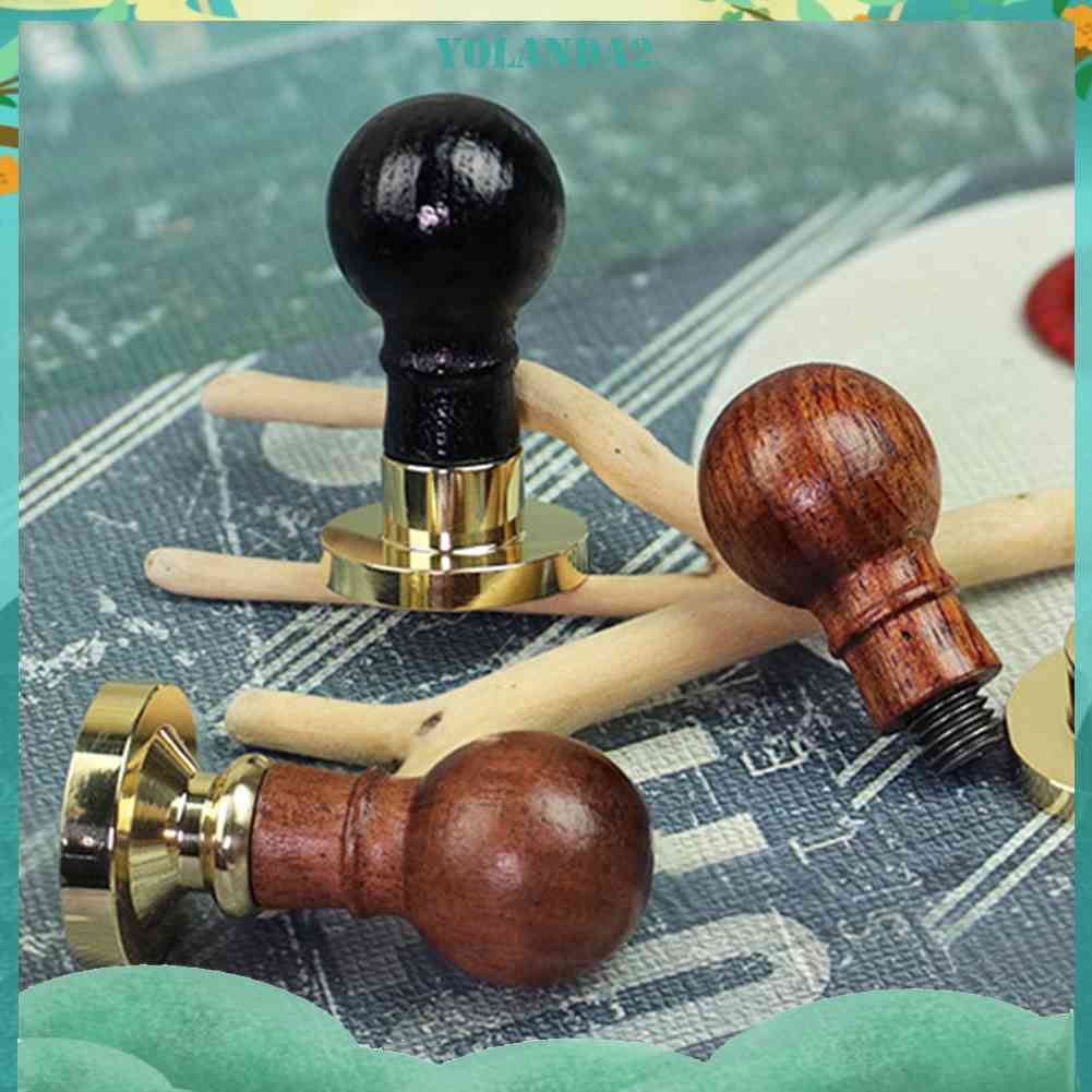 Con Dấu Tay Cầm Gỗ Khắc Hình Hoa Hồng Kiểu Cổ Điển